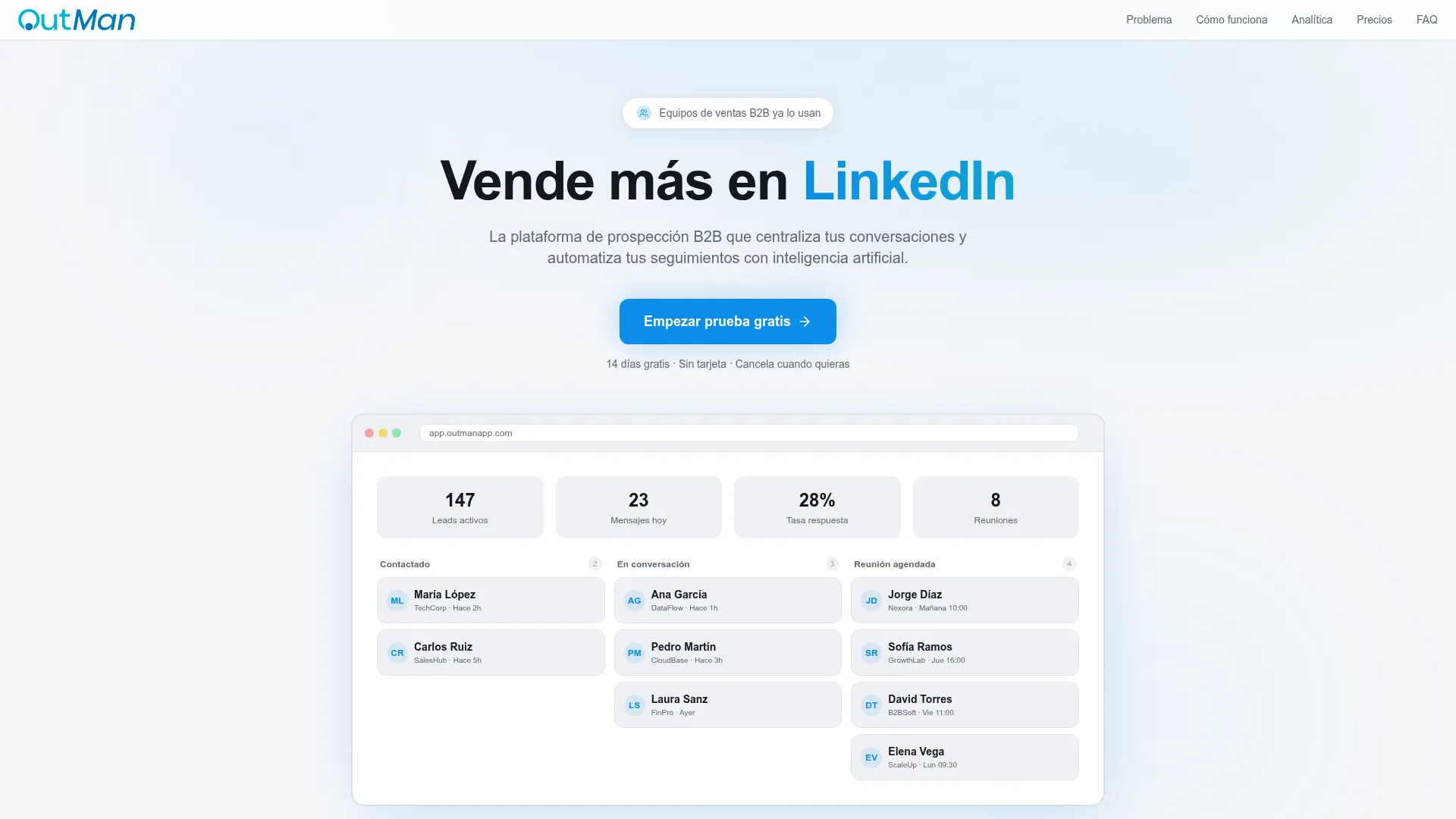 OutMan — Landing Page